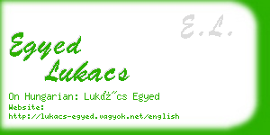 egyed lukacs business card